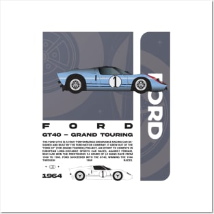 1964 Ford GT40 Posters and Art